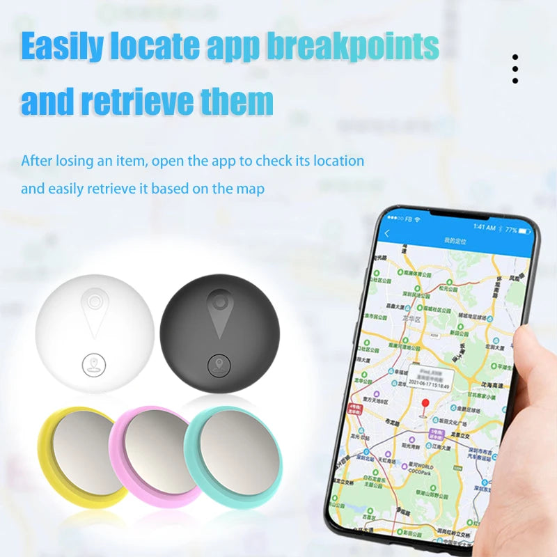 Bluetooth 5.0 GPS Tracker For iOS Android Compatible Long Standby Stable Connection Wide Tracking Range For Car Kids Elderly